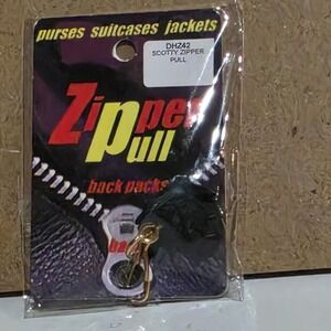 Conversation Concepts Vintage 0.5" Black‎ Scotty Zipper Pull Charm